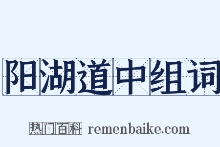 阳湖道中组词是什么意思的图片
